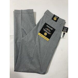 NEW - HAGGAR Premium No Iron dress Pants Straight Fit Grey Men's Size 30x32